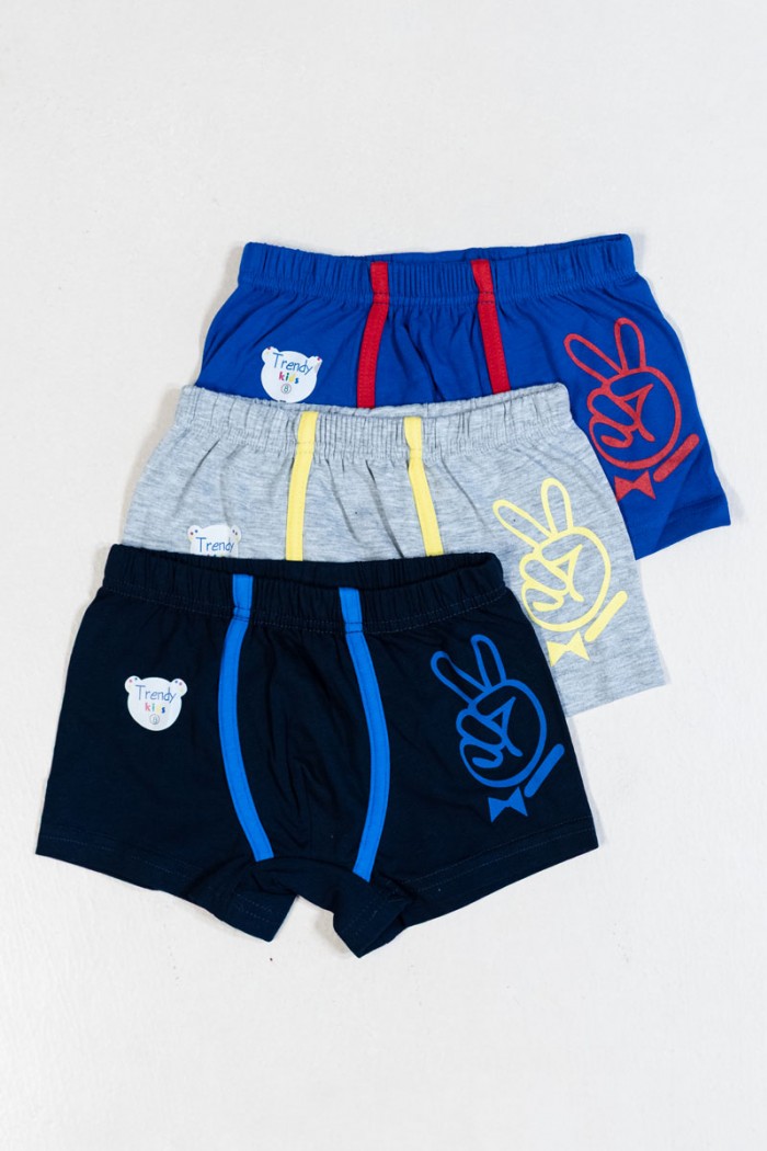 Kinderunterwäsche Boxershorts für Jungen TRENDY 3er Pack Y101