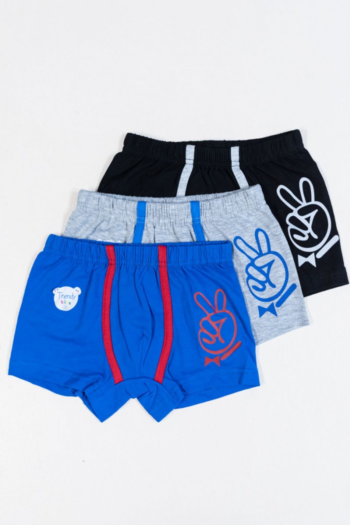Kinderunterwäsche Boxershorts für Jungen TRENDY 3er Pack Y101