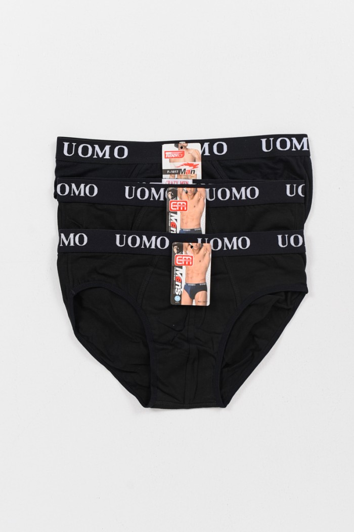 Men's briefs UOMO 3 PACK 1017 BLACK