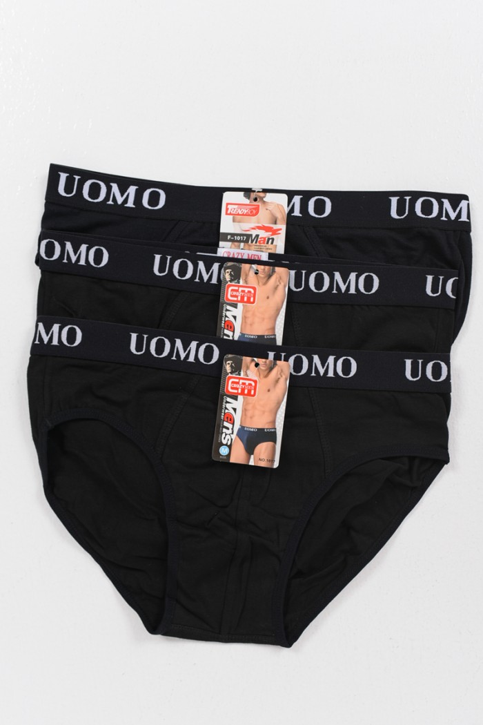 Mens briefs UOMO 3 PACK 1017 BLACK