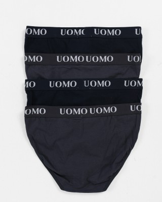 Herren UOMO Slips 4er-Pack Blau und Grau