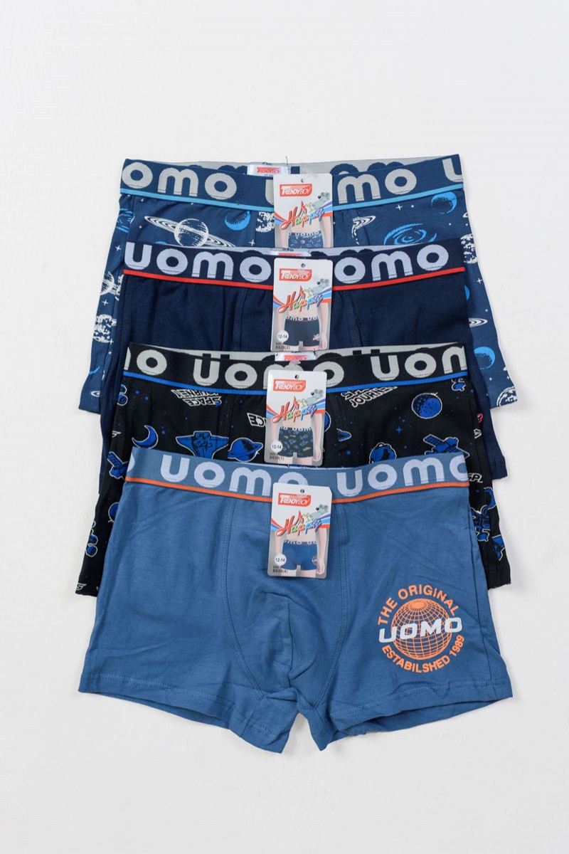 Teenager-Boxershorts UOMO Boy 4 Stück B629-3