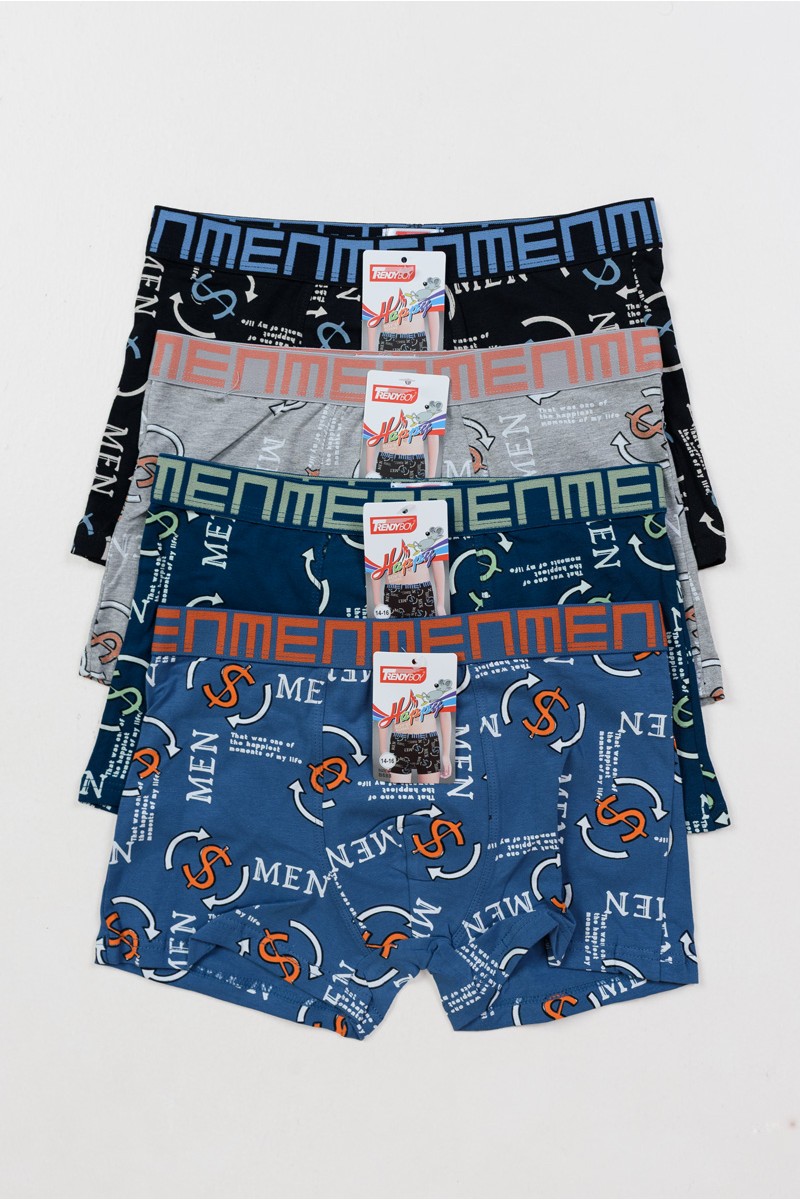 Teenager-Boxershorts UOMO Boy 4 Stück B688