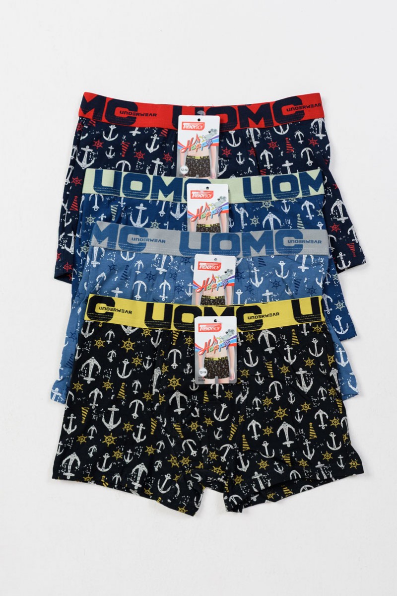 Teenager-Boxershorts UOMO Boy 4 Stück B694