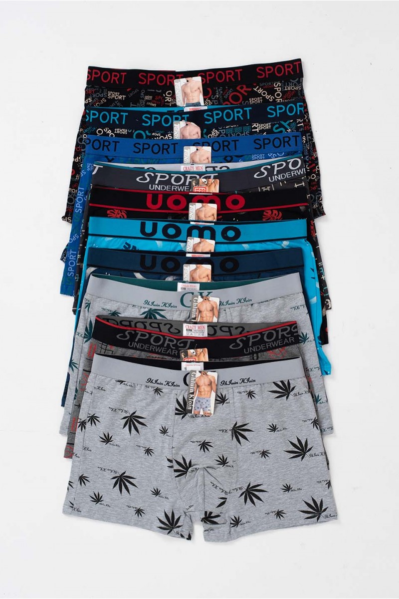 Herren Boxer Casual UOMO - Farben 10er Pack 101