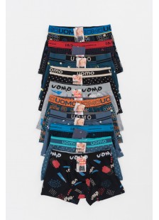 Herren Boxer Casual UOMO - Farben 10er Pack 101
