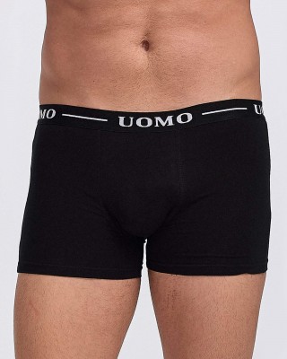 Herren UOMO Boxershorts 3er Pack Schwarz Anthrazit und Blau
