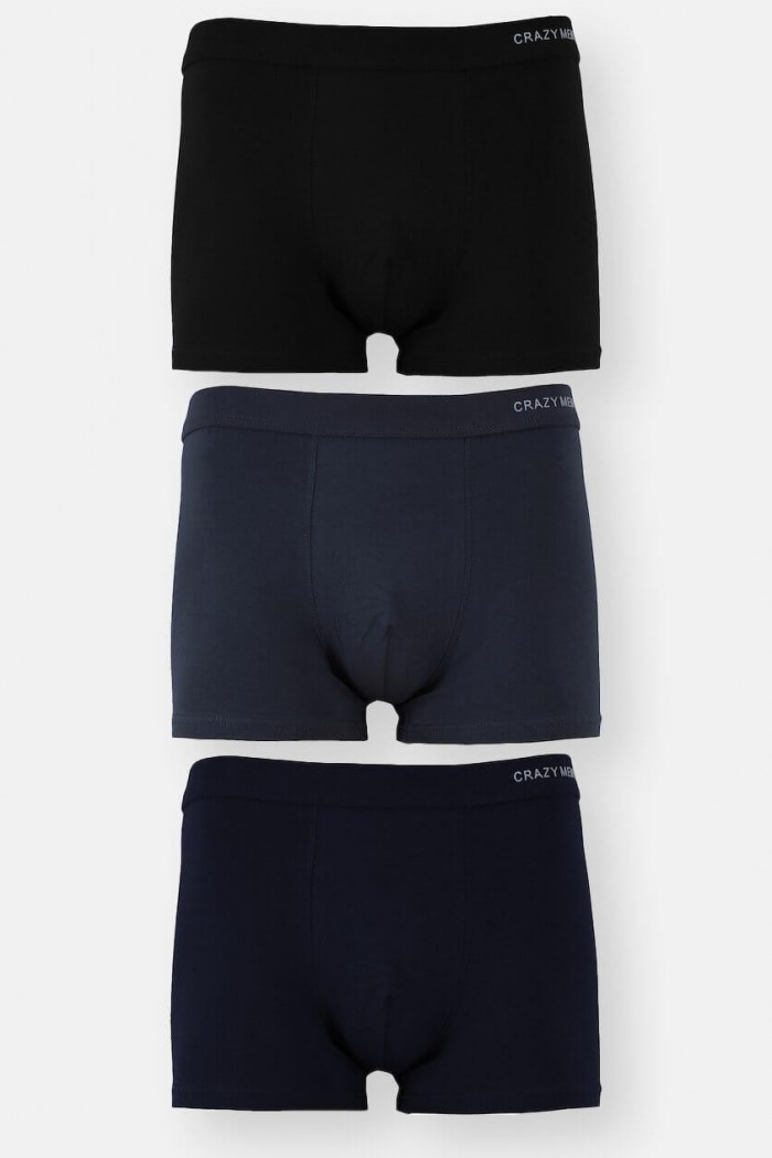 Boxer Baumwolle CRAZY MEN - 3er-Pack - Multicolor