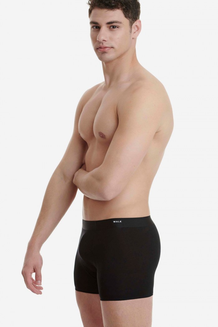 Herren Boxer WALK Nahtlos Bambus Schwarz W1771_02
