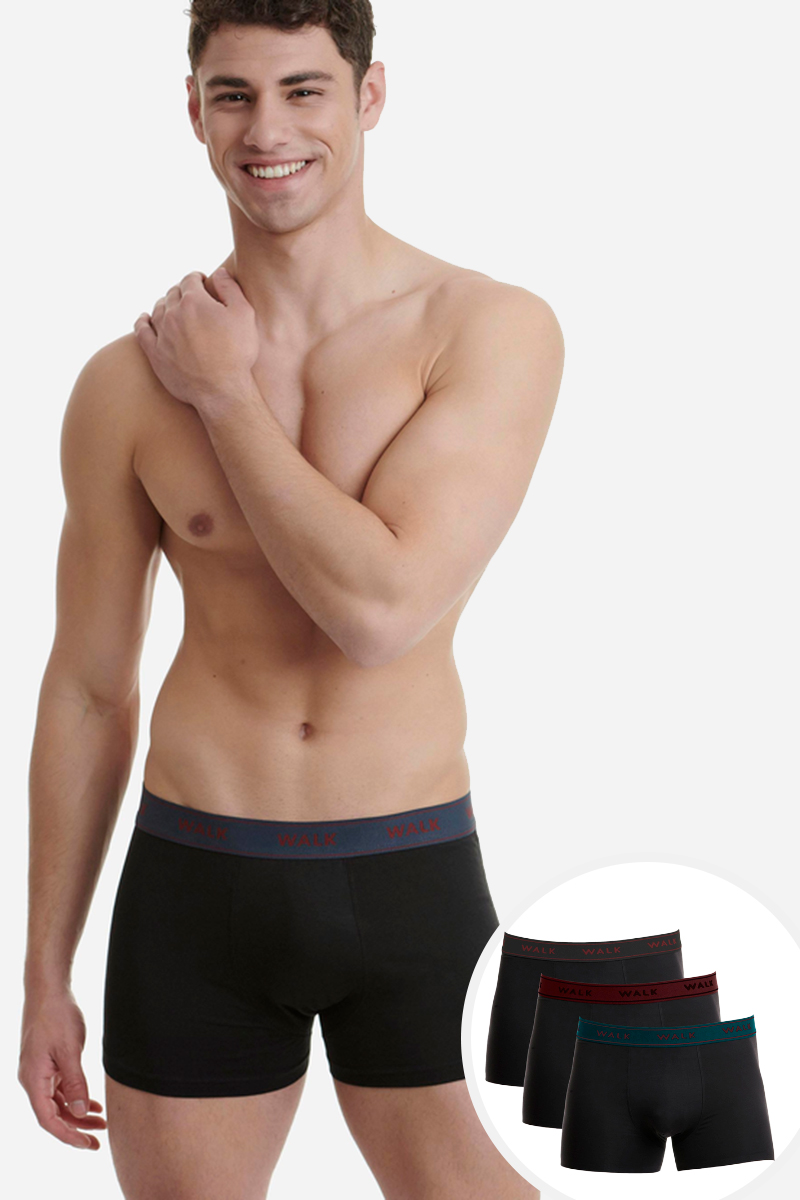 Men's Boxers WALK 3 PACK W1753-3 BLACK