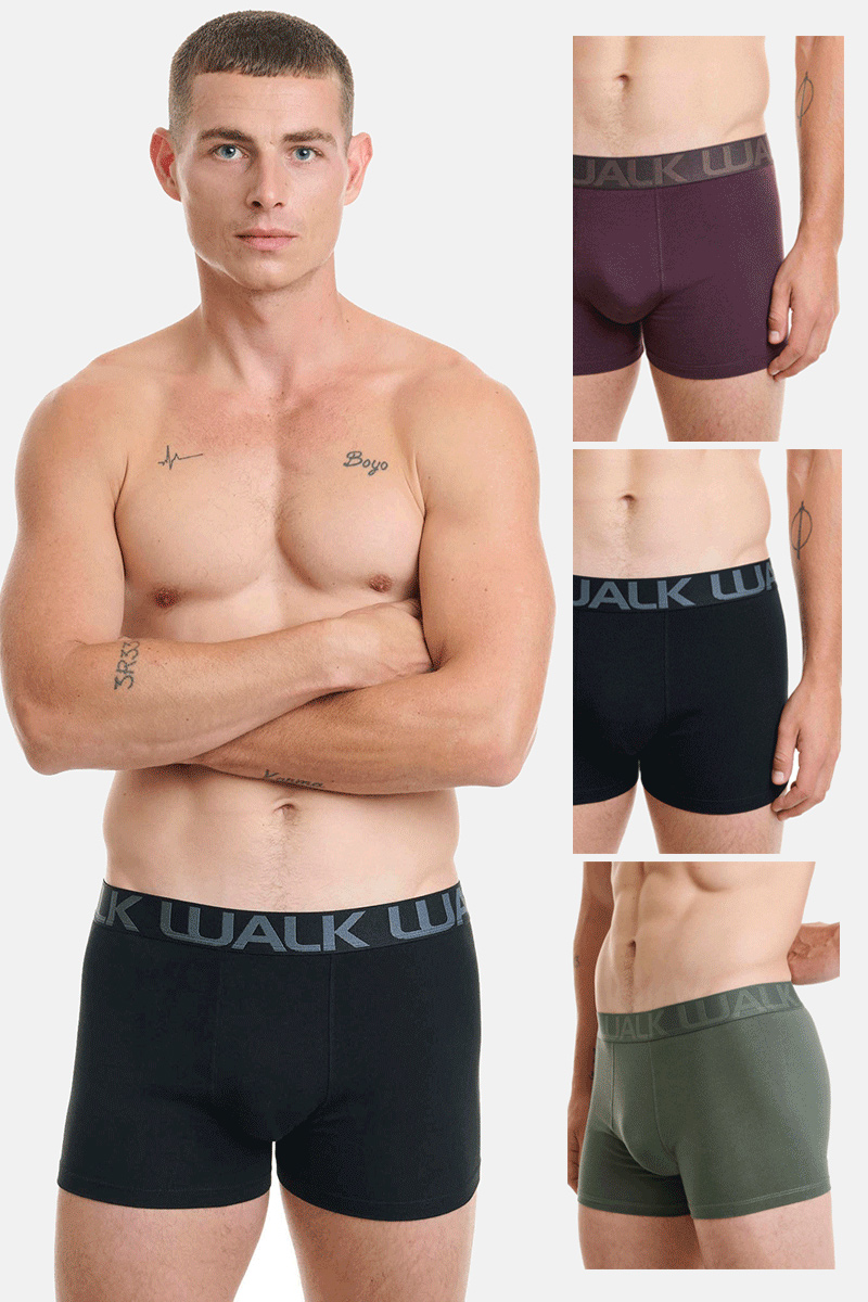 Men's Boxers WALK 3 PACK W1753-4 MULTICOLOR