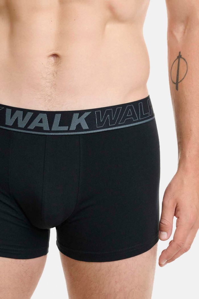 Herren Boxer WALK Baumwolle W1754 Schwarz