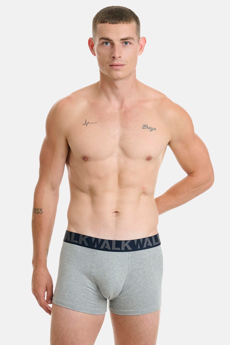 Men's Boxers WALK 2 PACK W1755-1 BLUE BLACK GREY BLACK