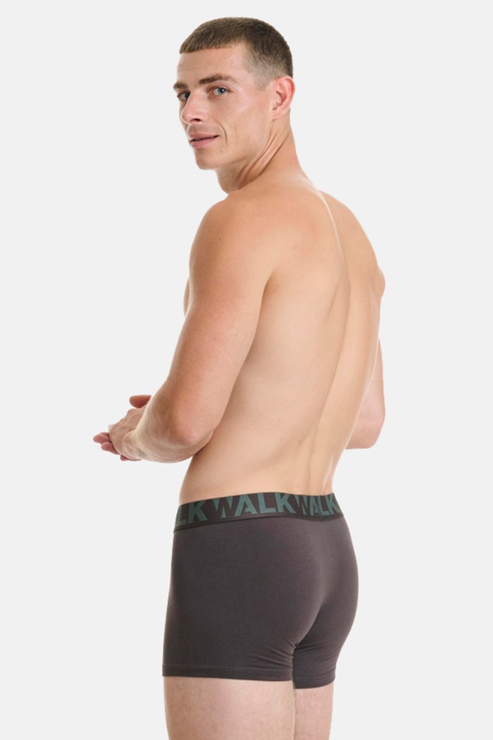 Herren Boxershorts WALK 2 PACK W1755-1 Kaffeegrün Dunkelblau