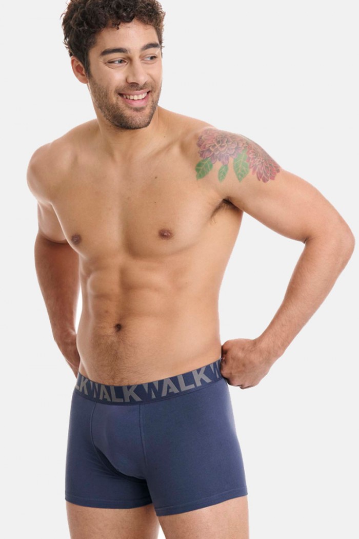 Men's underwear WALK Boxers 2 PACK W1755-1 BLUE GREY