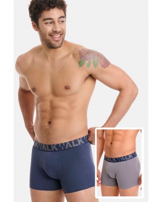 Herrenunterwäsche WALK Boxershorts 2 PACK W1755-1 BLUE GREY