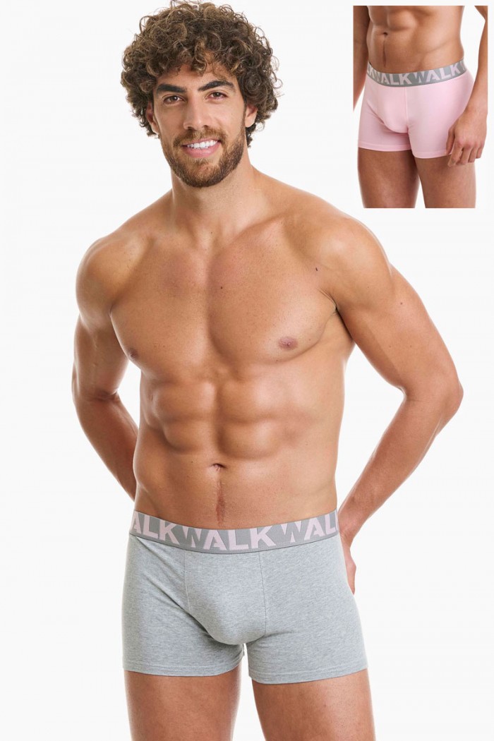 Men's Boxers WALK 2 PACK W1755-1_2949 GREY ROZ