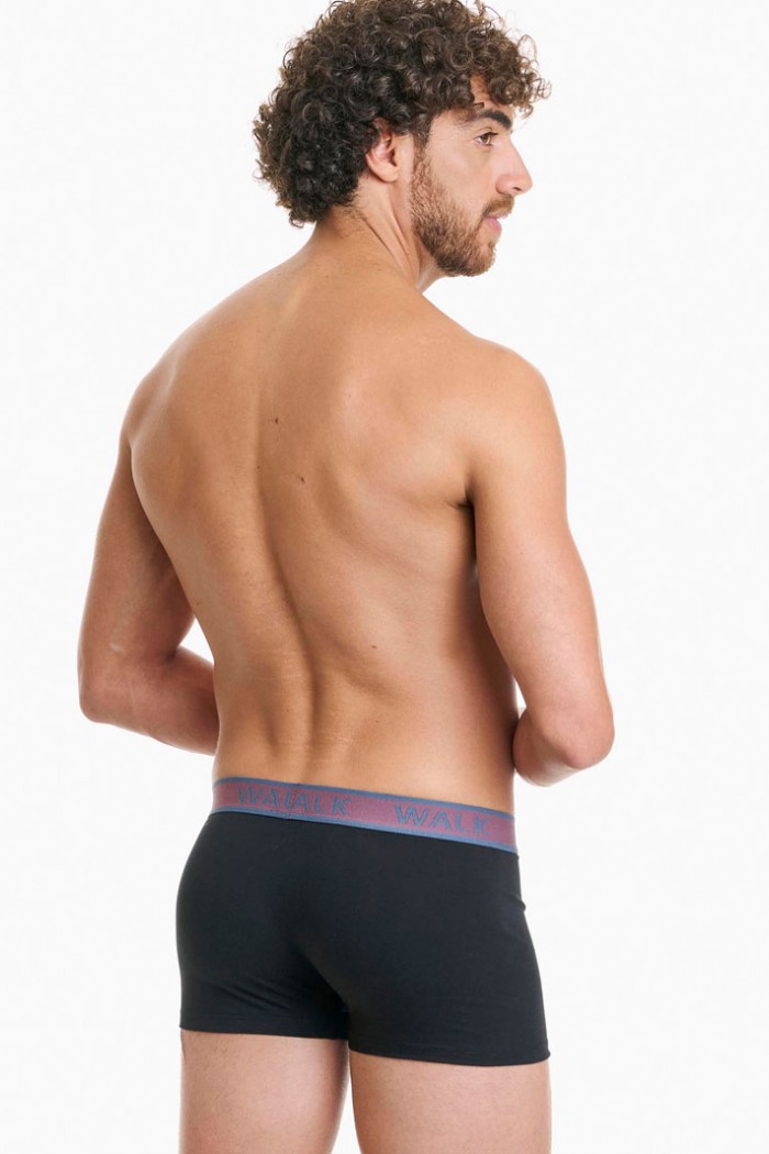 Herrenunterwäsche WALK Boxershorts 2 PACK W1756_0202 BLACK BLACK