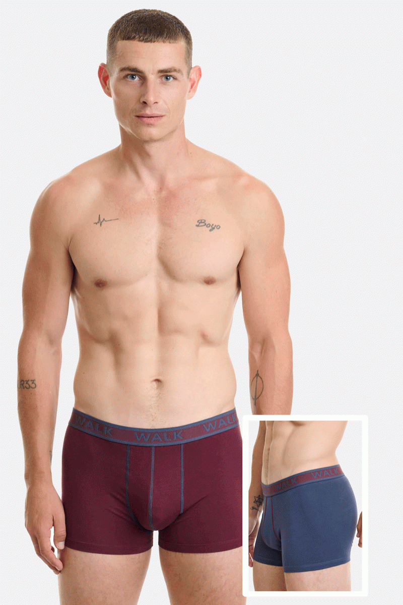 Herrenunterwäsche WALK Boxershorts 2 PACK W1756 GIN GREEN