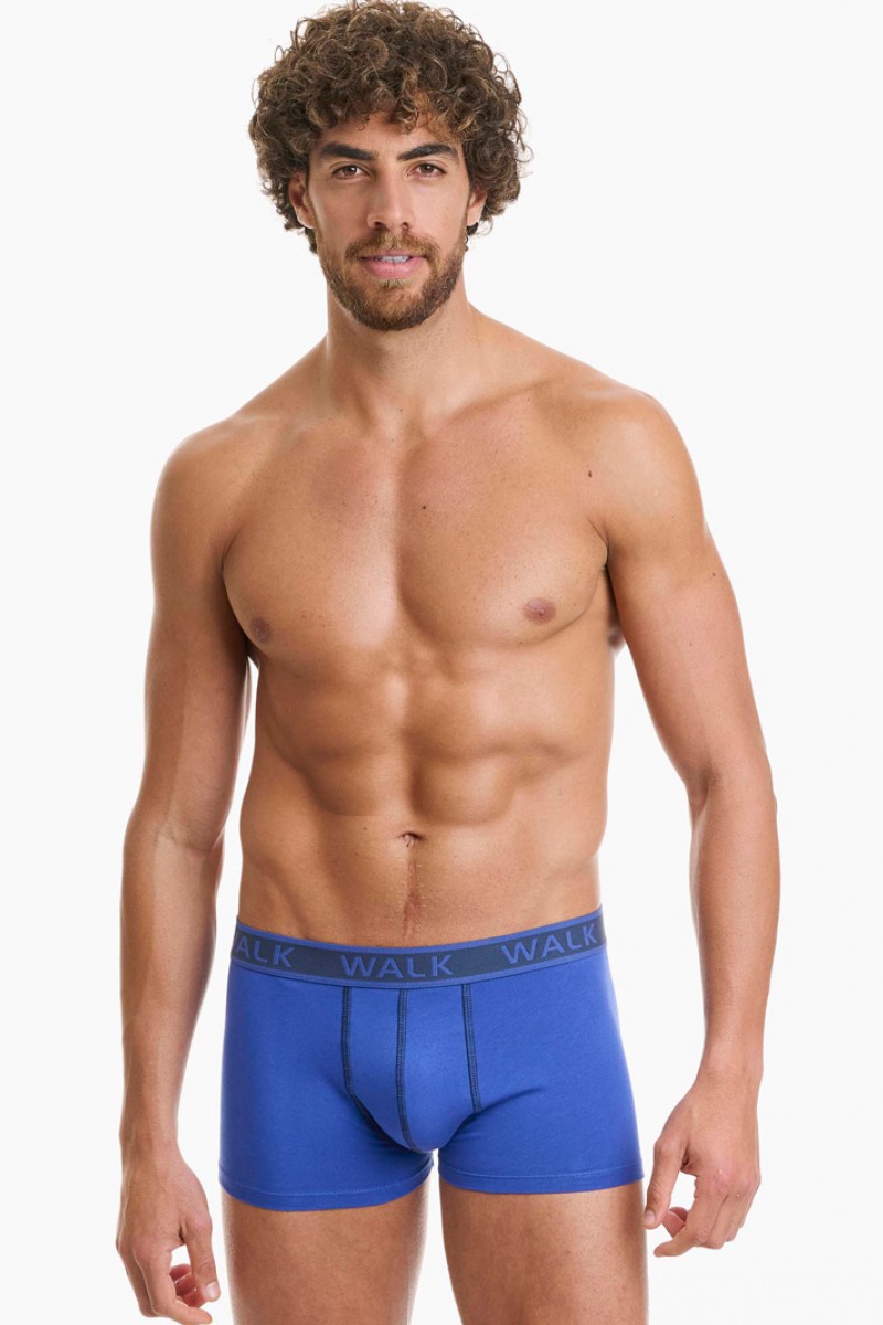 Men's underwear WALK Boxers 2 PACK W1756_0347 BLUE SK - RWA