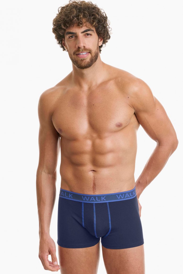Herrenunterwäsche WALK Boxershorts 2 PACK W1756_0347 BLUE SK - RWA