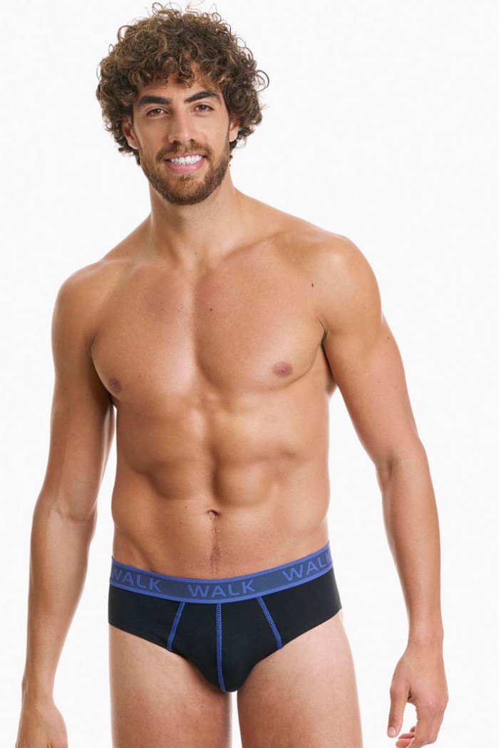 Men's briefs WALK 2 PACK W1757_0202 BLACK BLACK