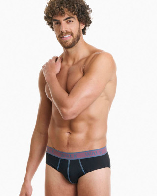Men's briefs WALK 2 PACK W1757_0202 BLACK BLACK