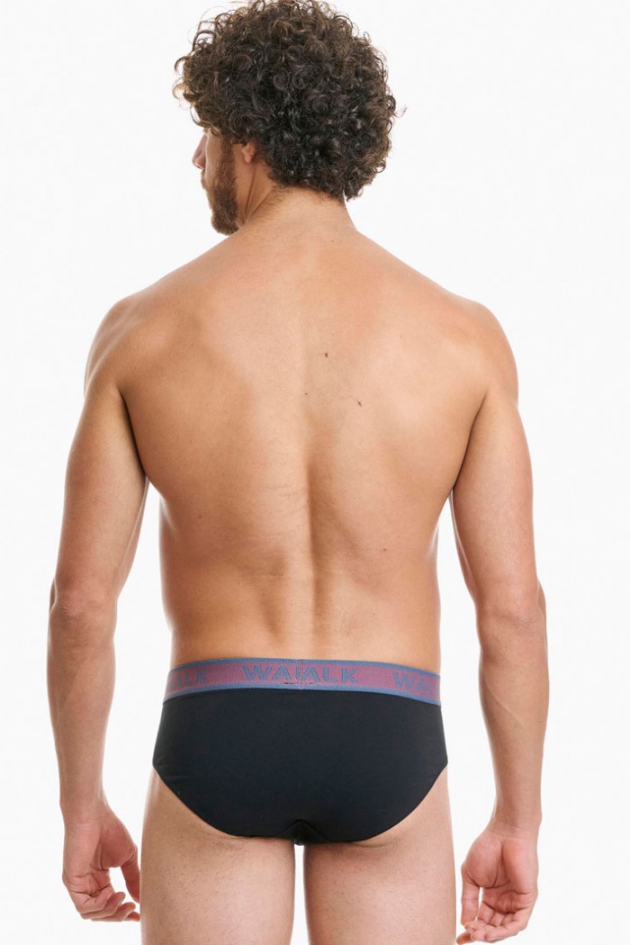 Men's briefs WALK 2 PACK W1757_0202 BLACK BLACK