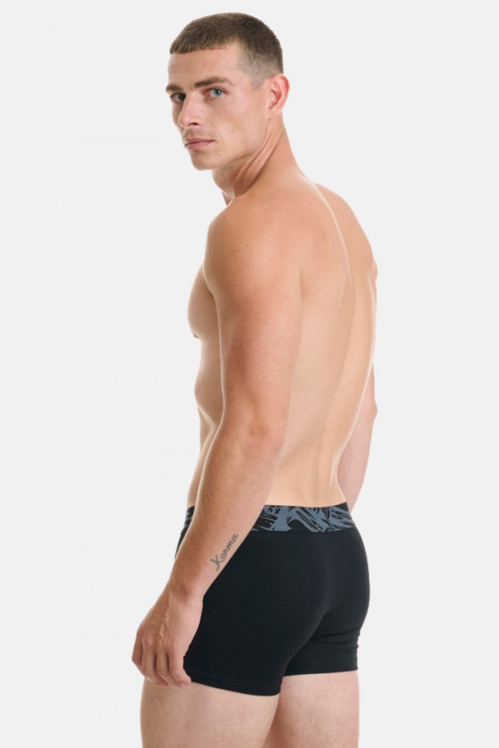 Men's underwear WALK Boxers 2 PACK W1762-4 BLACK GREY