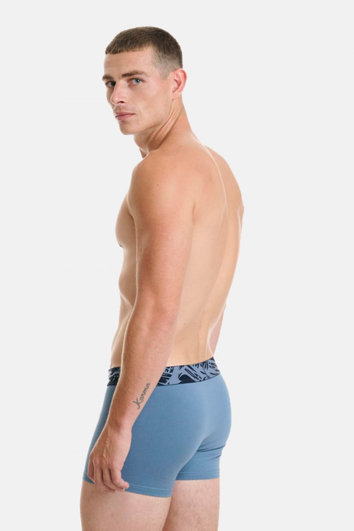 Herrenunterwäsche WALK Boxershorts 2 PACK W1762-4 BLUE BLUE DROPS