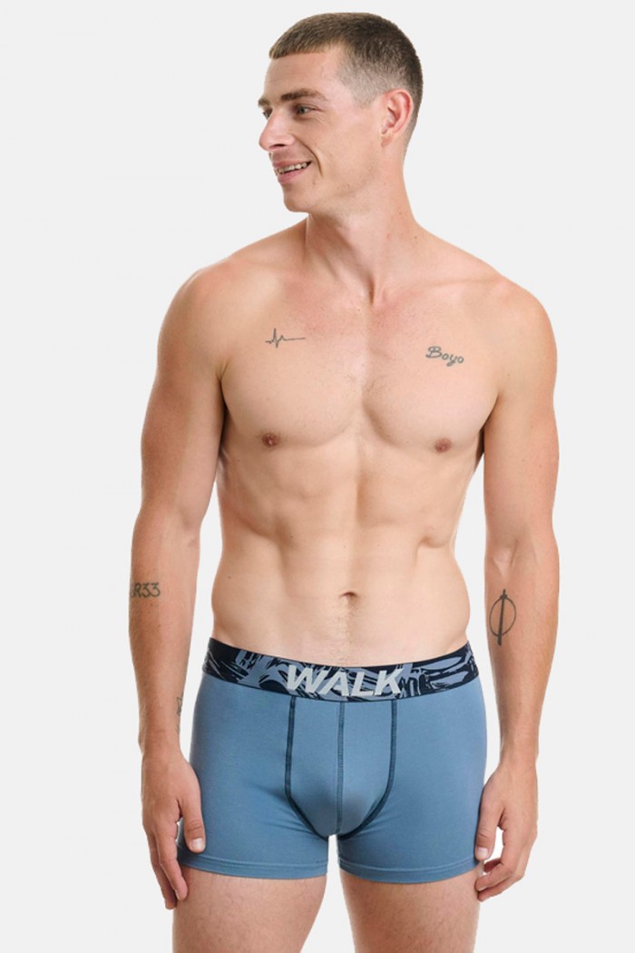 Herrenunterwäsche WALK Boxershorts 2 PACK W1762-4 BLUE BLUE DROPS