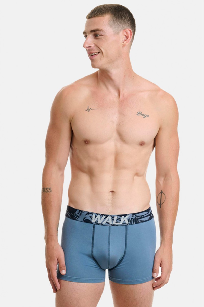 Herrenunterwäsche WALK Boxershorts 2 PACK W1762-4 BLUE BLUE DROPS Herrenunterwäsche WALK Boxershorts 2 PACK W1762-4 BLUE BLUE DROPS