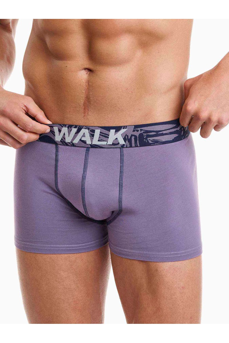Herrenunterwäsche WALK Boxershorts 2 PACK W1762-4_0330 BLUE SK LILA