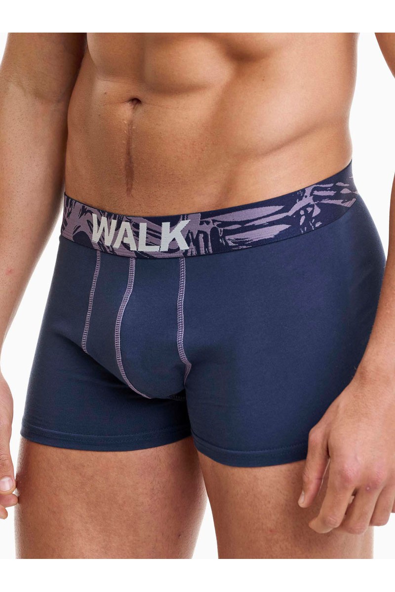 Herrenunterwäsche WALK Boxershorts 2 PACK W1762-4_0330 BLUE SK LILA