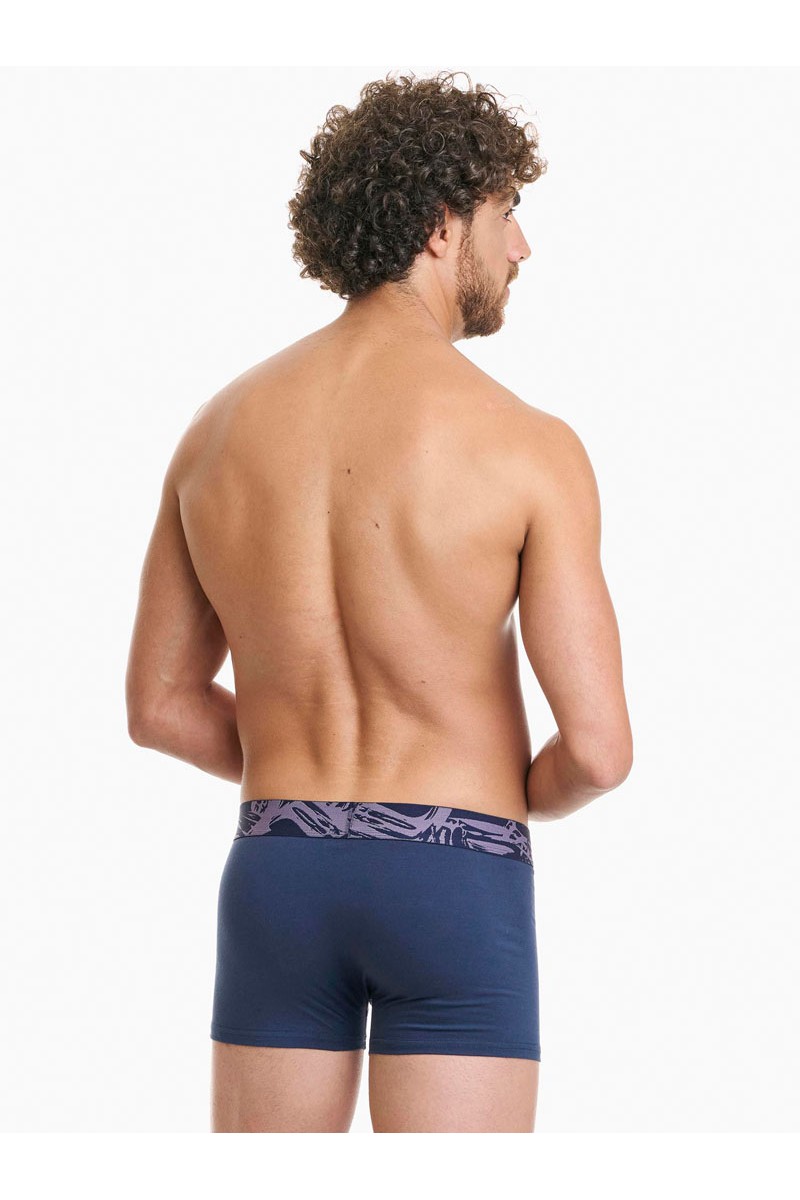 Herrenunterwäsche WALK Boxershorts 2 PACK W1762-4_0330 BLUE SK LILA
