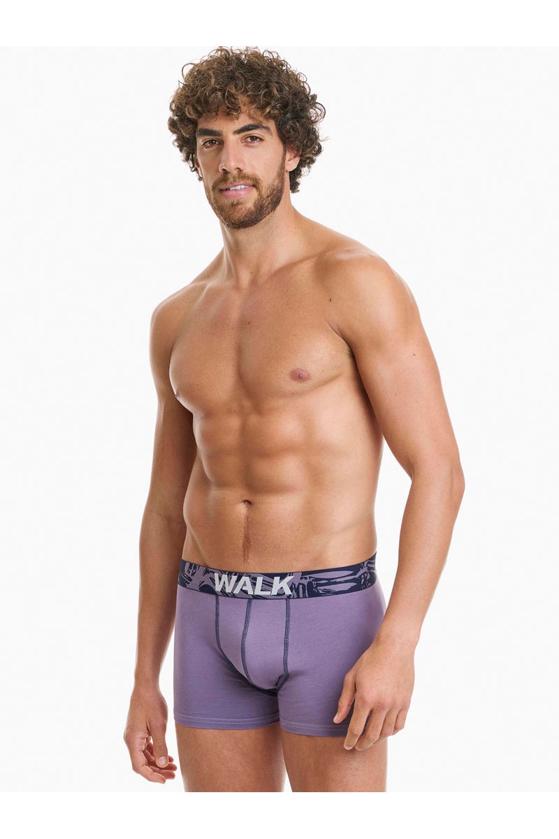 Herrenunterwäsche WALK Boxershorts 2 PACK W1762-4_0330 BLUE SK LILA