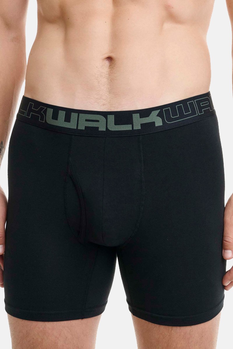 Long cotton boxers with opening WALK 2 Pack 1764-1