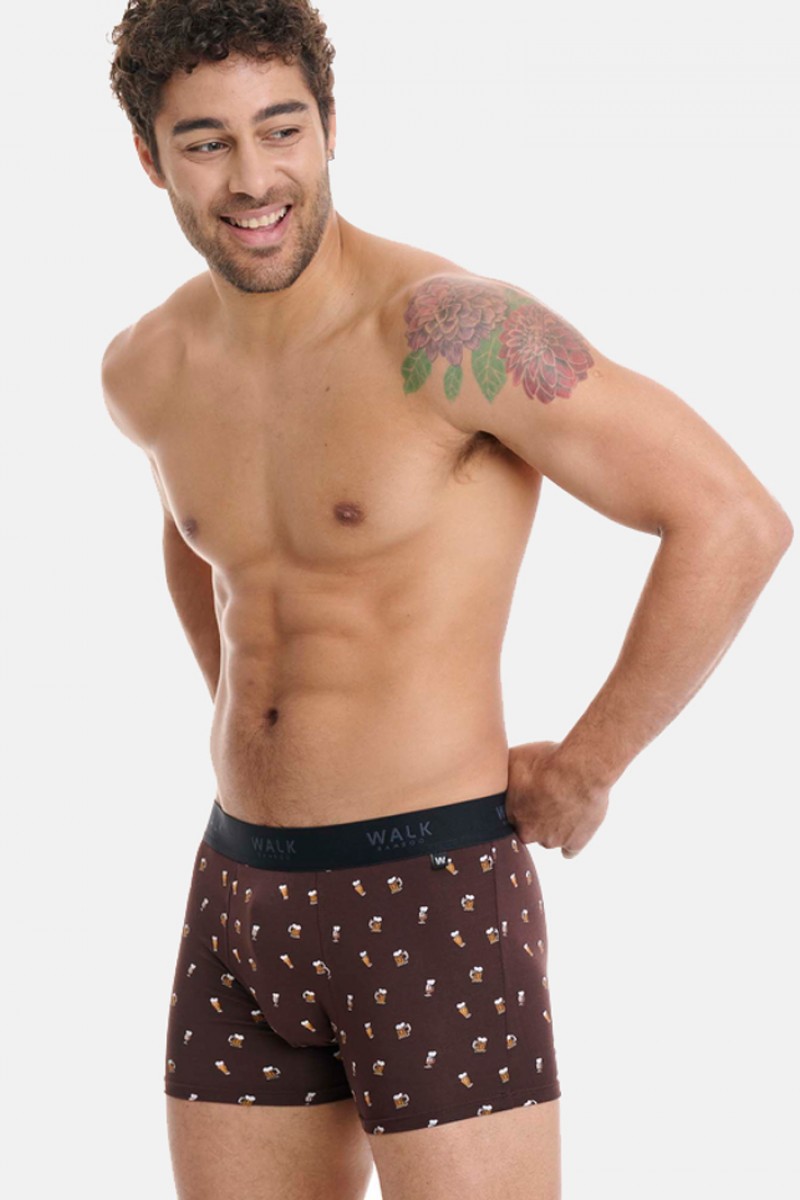 Men's Boxer WALK Bamboo W1770-60 Bordeaux