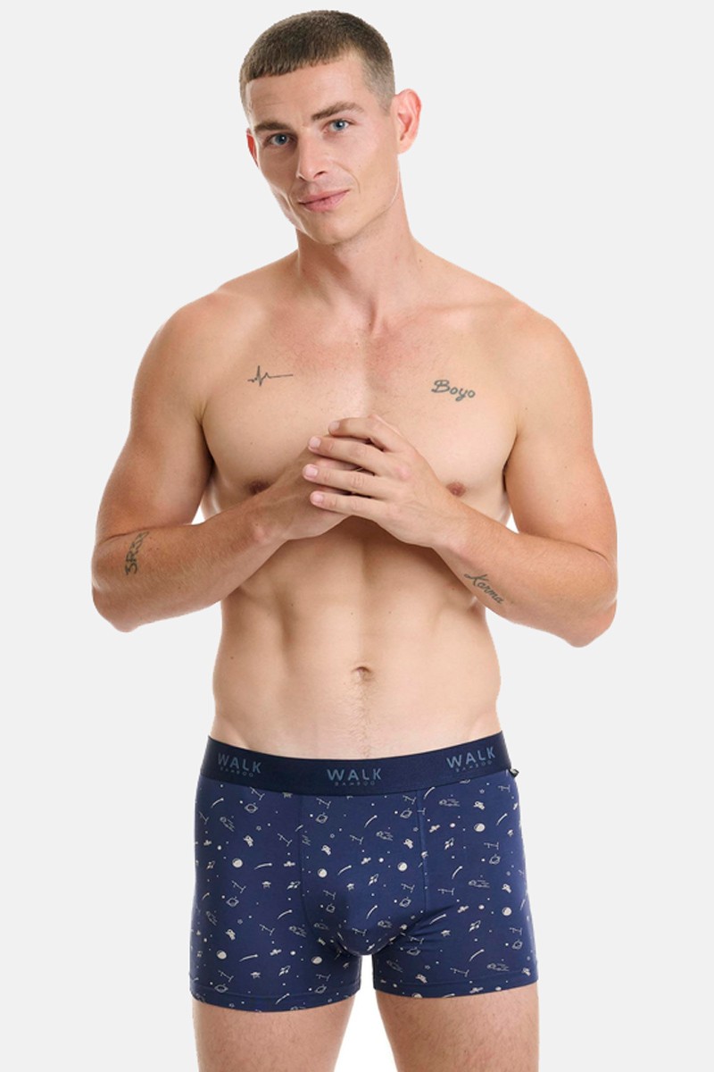 Men's Boxer WALK Bamboo W1770-68 Blue Dark Blue
