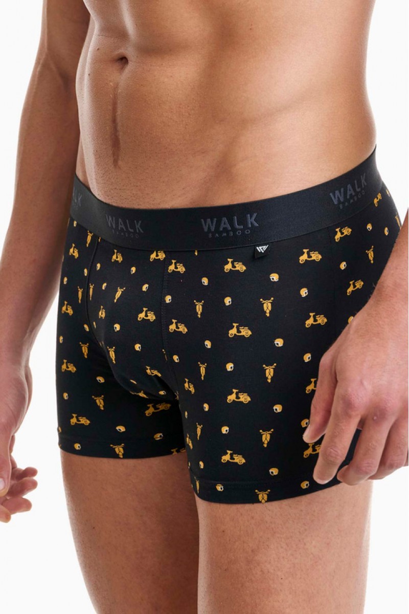 Men's Boxer WALK Bamboo W1770-72 BLACK Men's Boxer WALK Bamboo W1770-72 BLACK