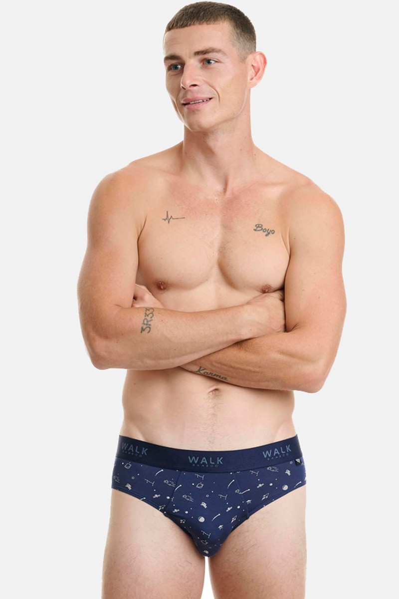 Men's BAMBOO WALK briefs W1775-20 Blue