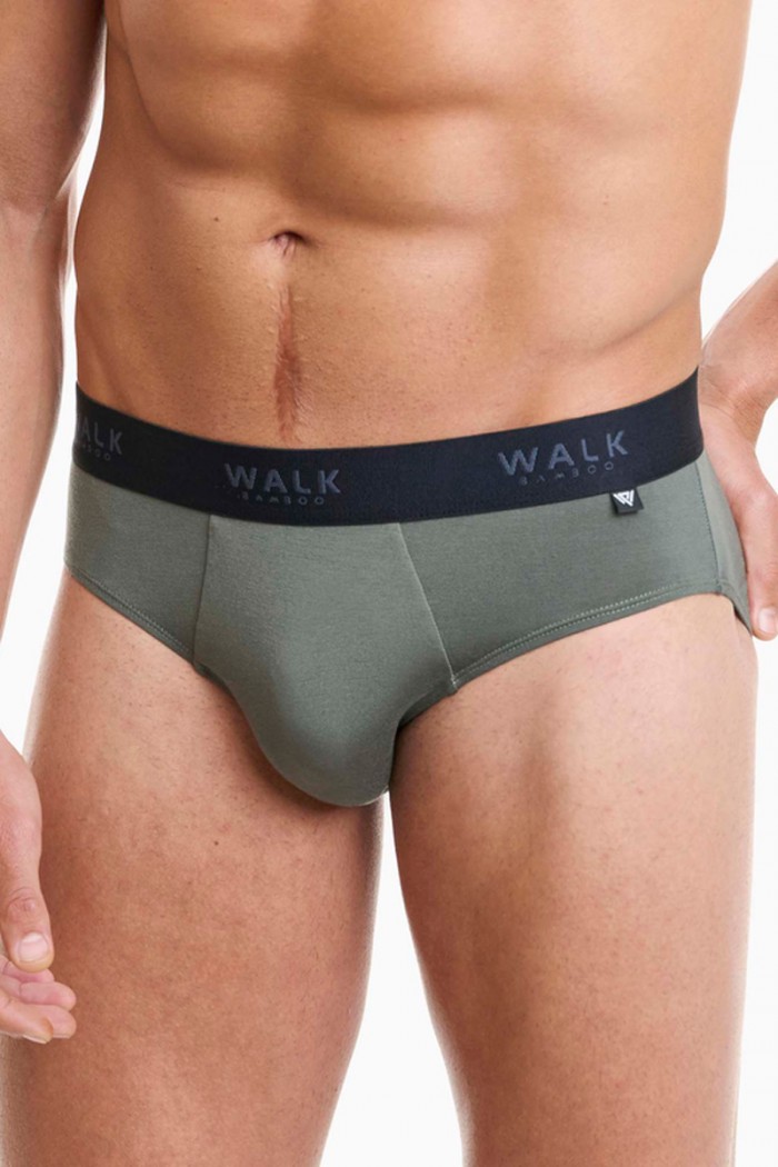 Men's BAMBOO WALK briefs W1775_24 BAMBOO WALK W1775_24 HAKI