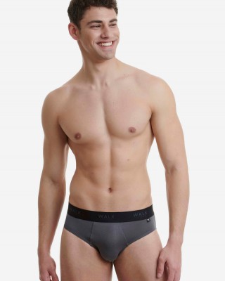 Herrenslips BAMBOO WALK W1775 Grau Schwarz