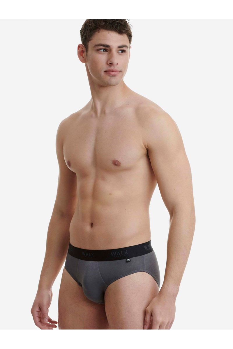 Men's briefs BAMBOO WALK W1775 Grey Black Men's briefs BAMBOO WALK W1775 Grey Black