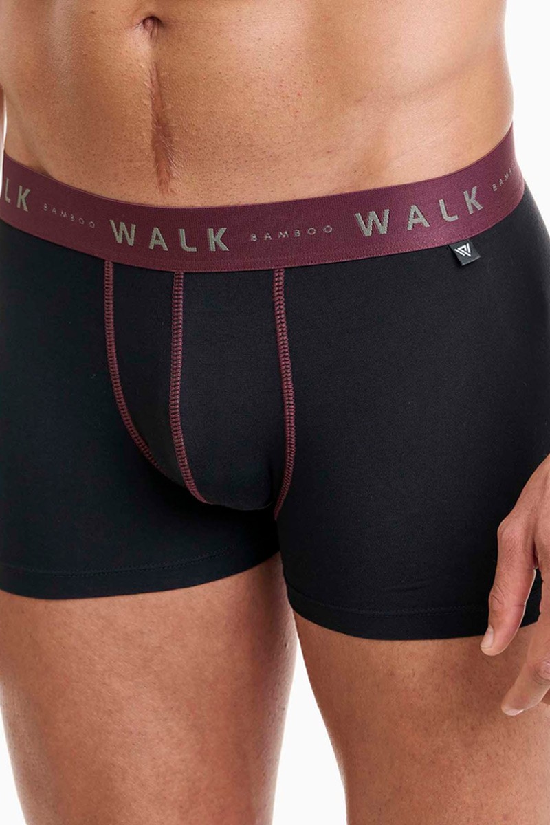 Underwear BAMBOO WALK Boxers 2 PACK W1776 BLACK BLACK