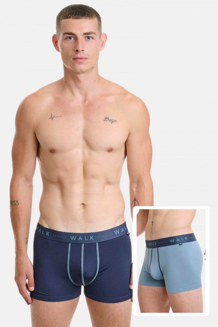 Unterwäsche BAMBOO WALK Boxershorts 2 PACK W1776 NAVY RAF