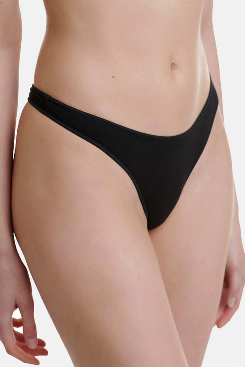 Damenunterwäsche Tanga Bamboo WALK W2013-02 BLACK 2 PACK Damenunterwäsche Tanga Bamboo WALK W2013-02 BLACK 2 PACK