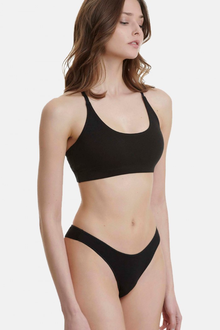 Underwear Bamboo RIO Slip WALK 2 PACK W2018 BLACK BLACK