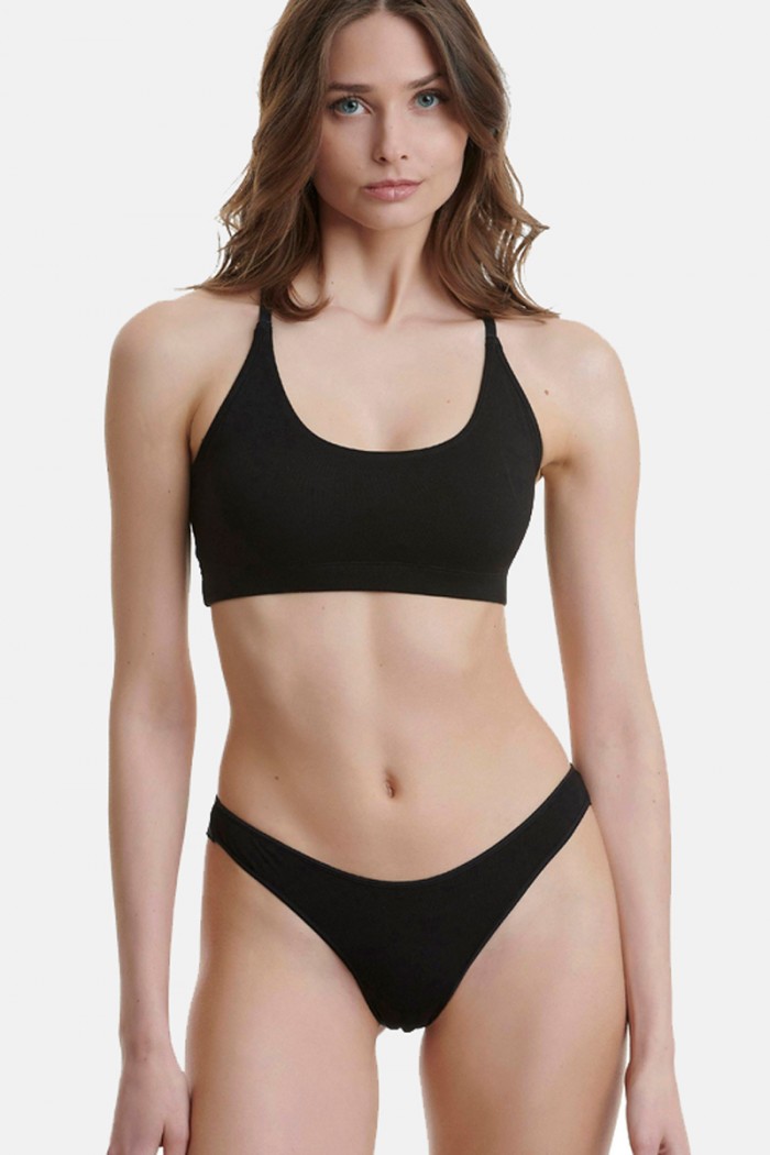 Underwear Bamboo RIO Slip WALK 2 PACK W2018 BLACK BLACK