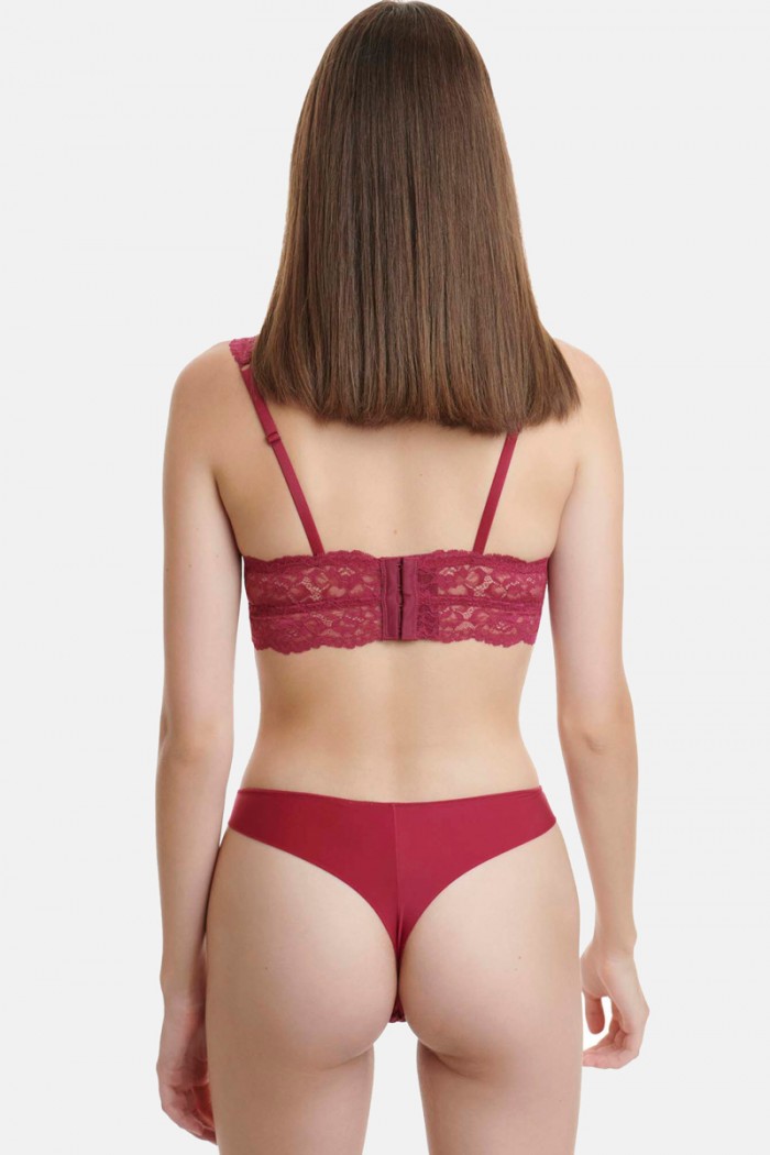 Brazilian lace briefs WALK Microfibre Bordeaux W2042_27